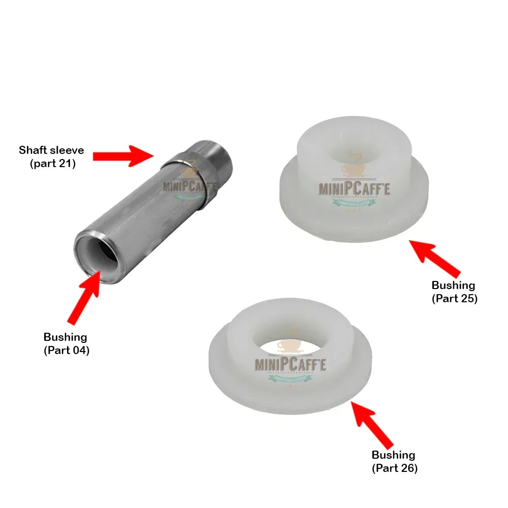 4 Piece Bushings Set for Musso Mini Lussino Ice Cream Maker - MiniPCaffe.com