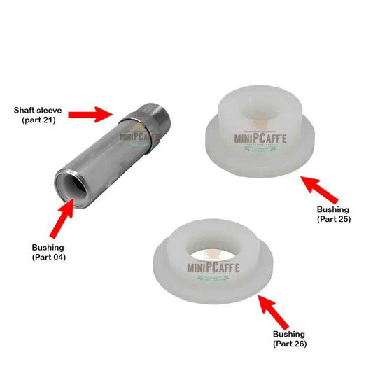 Set 4 Buah Bushings untuk Pembuat Ais Krim Musso Mini Lussino - MiniPCaffe.com
