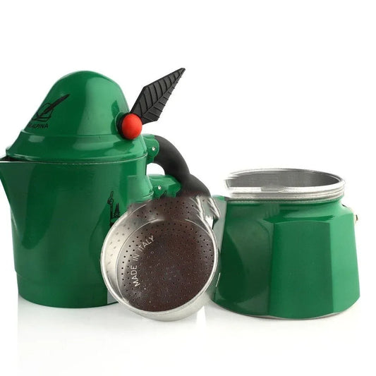 Bialetti Moka Alpina 3 Cups Green Limited Edition - MiniPCaffe.com