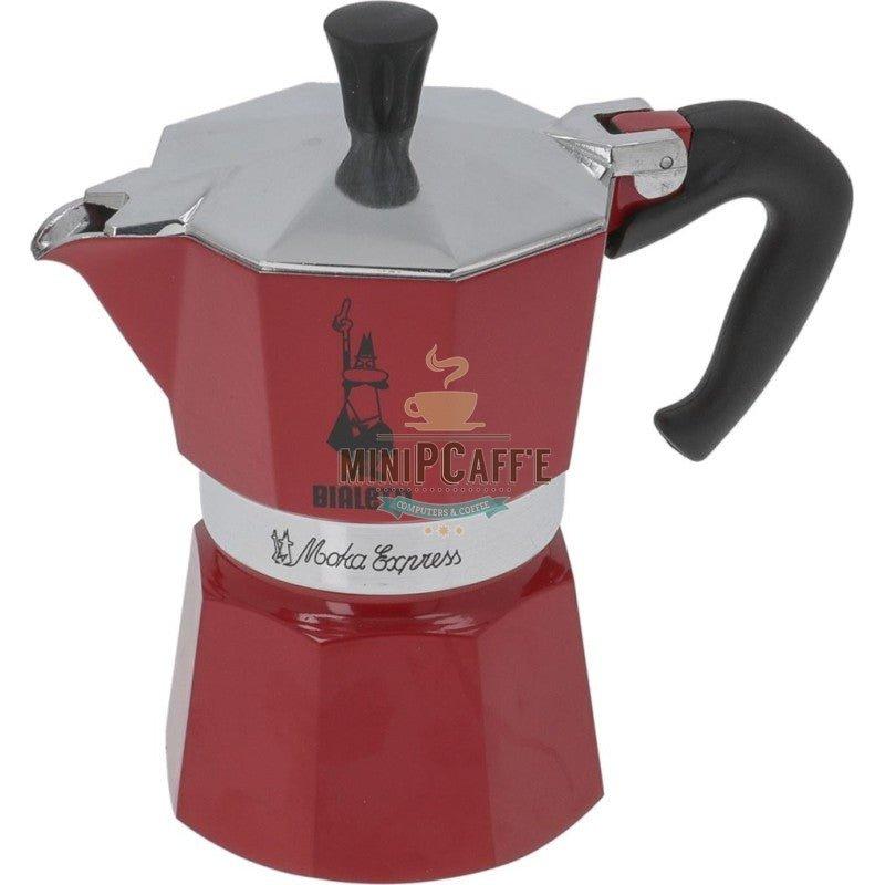 Bialetti Moka Express 紅色 3 杯爐上摩卡壺 - MiniPCaffe.com