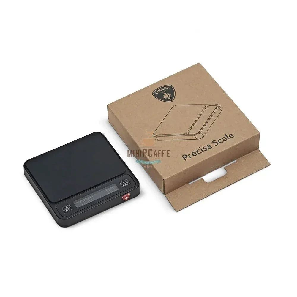 Eureka Baby Handmühle aus Olivenholz mit Precisa Kaffeewaage