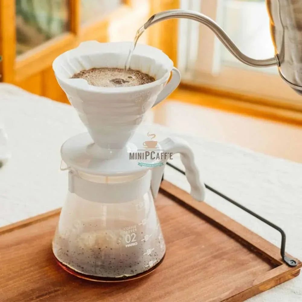 Kit Inicial Hario V60 Cinza Claro com Moedor Mini-Slim Plus