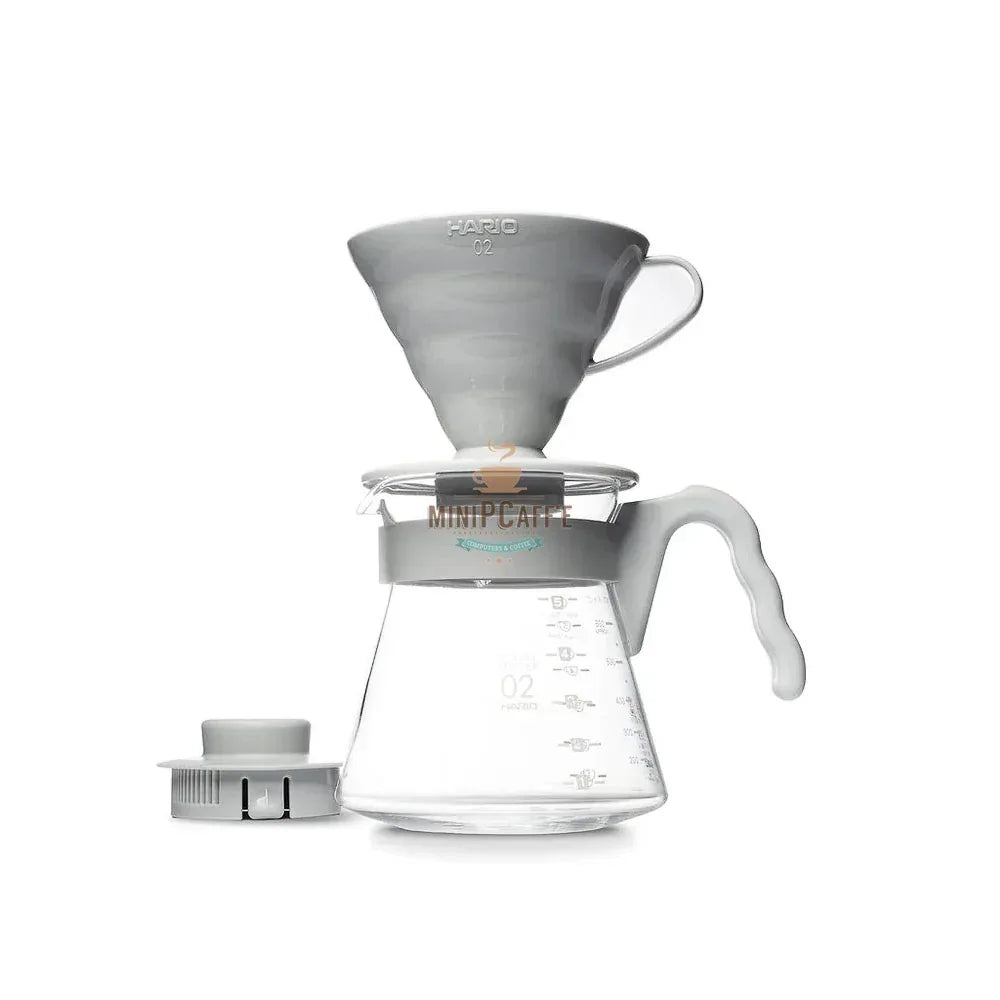 Hario V60 Starter Kit Pale Grey with Mini-Slim Plus Grinder