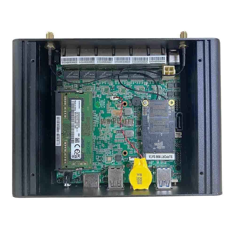 Mini PC industriel Intel Celeron J6412 avec 6 ports LAN - MiniPCaffe.com