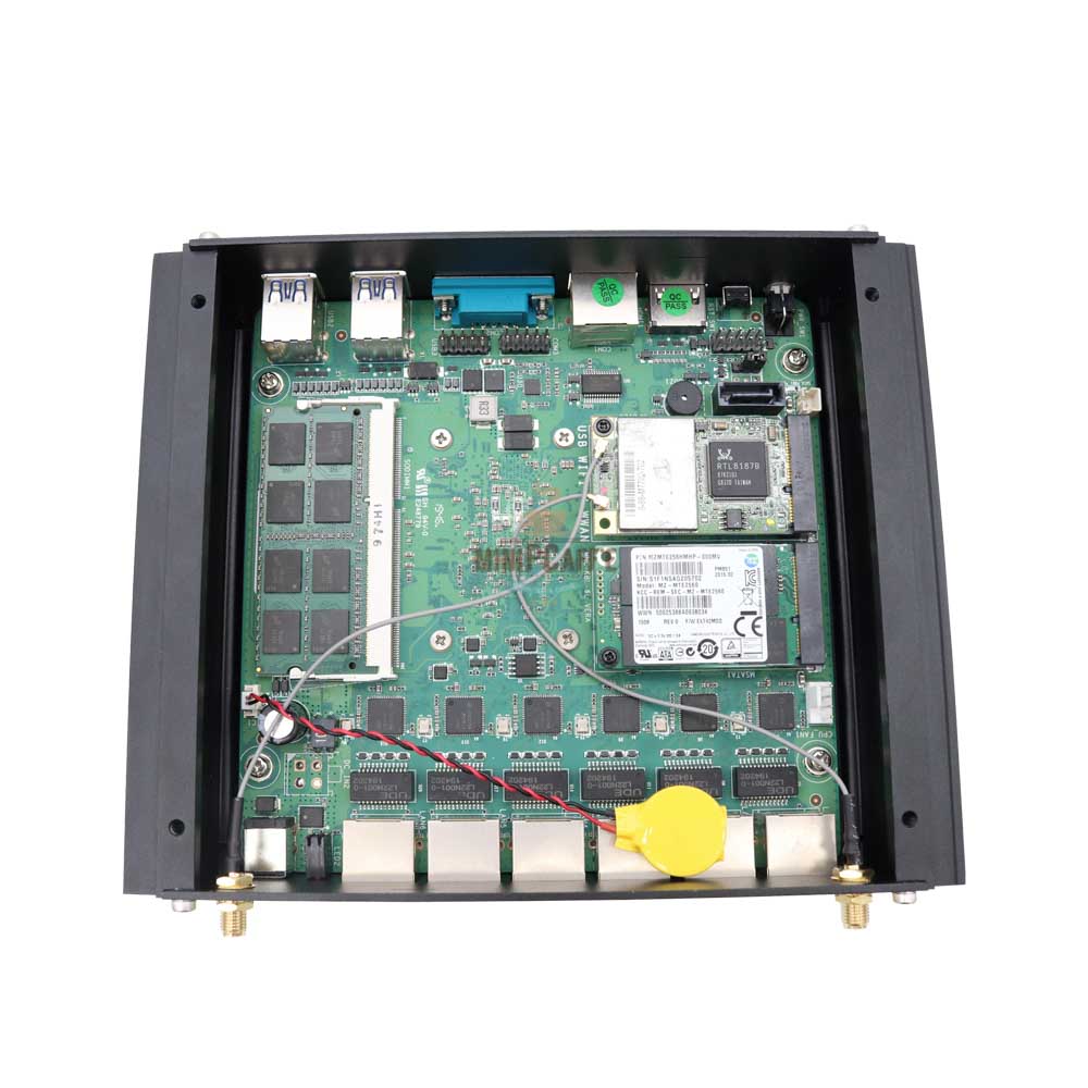 Intel Core i3 8130U Industrie-Mini-PC mit 6 2,5GbE LAN-Anschlüssen - MiniPCaffe.com