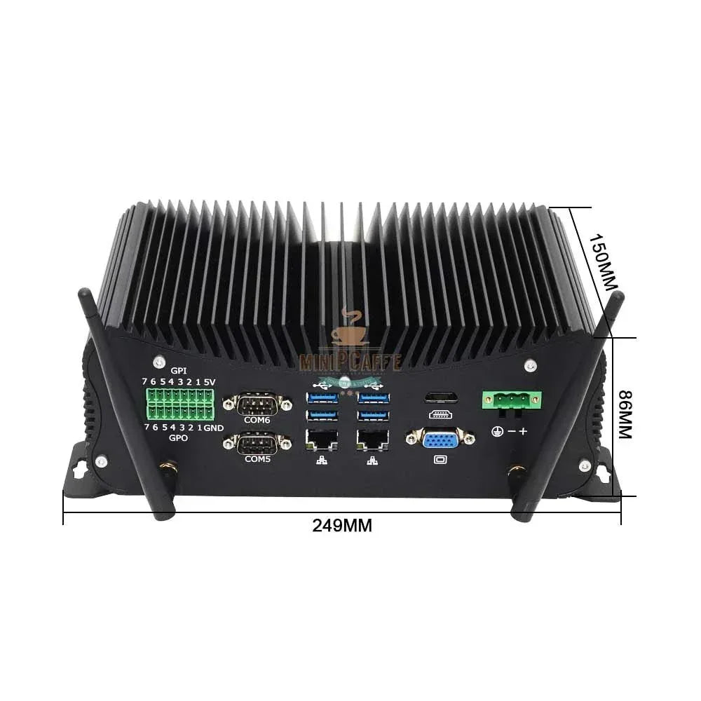 Intel Core i7 1195G7 Industrial Mini PC with 6 COM Ports & LPT - MiniPCaffe.com