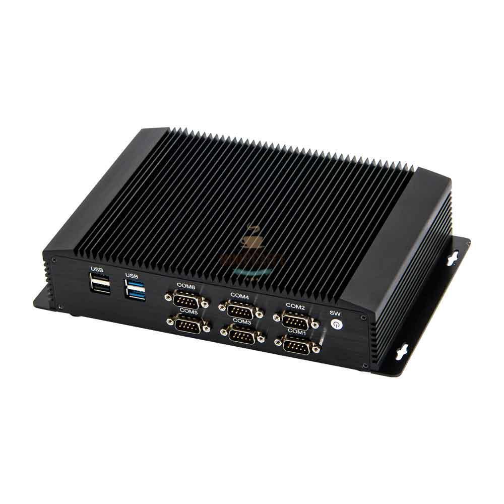 Intel i3 6006U Industrial Mini PC with 6 COM Ports and LPT - MiniPCaffe.com