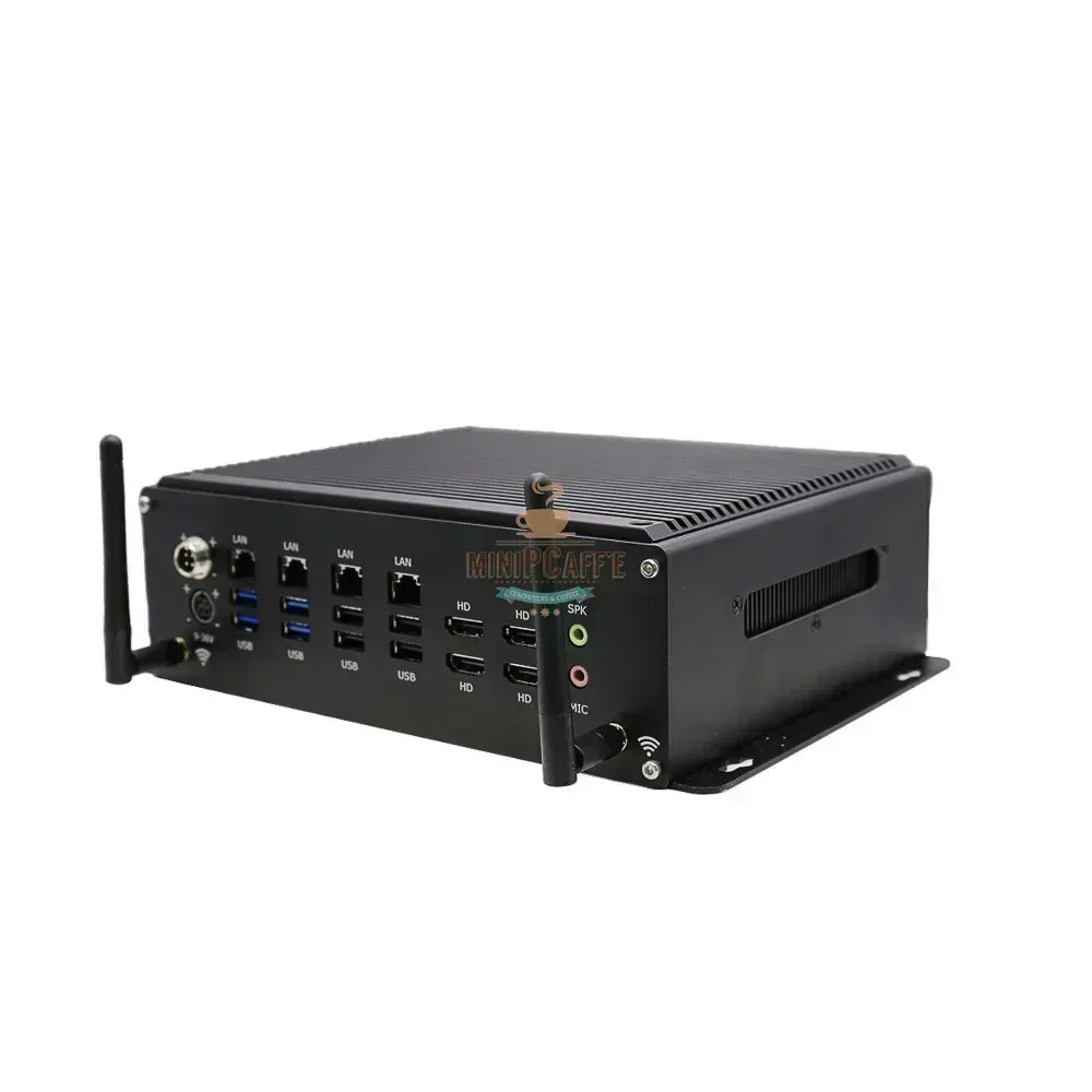 Intel i5 8305G Industrial Mini PC with 6 COM & 4 LAN - MiniPCaffe.com