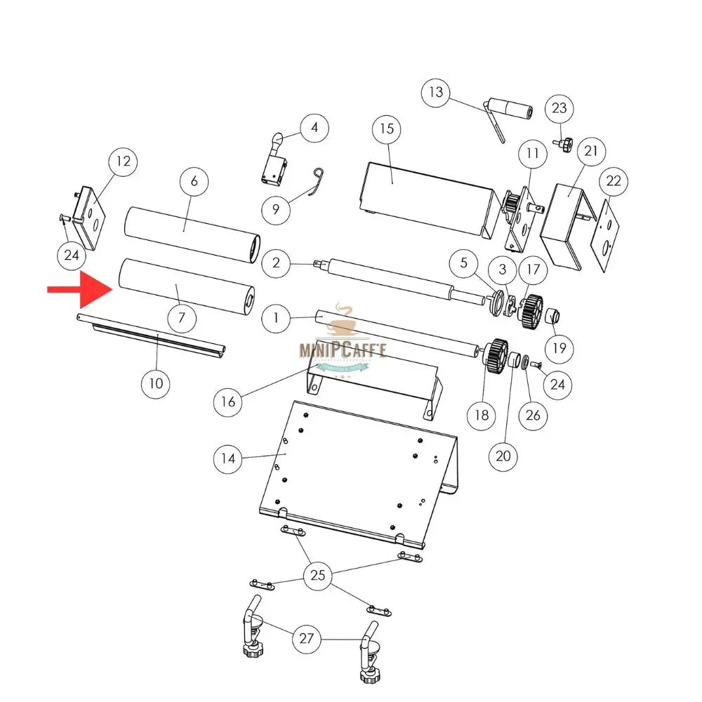 Pastaline Sfogliafacile Mini 內部滾輪 - MiniPCaffe.com