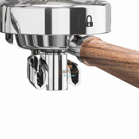 Lelit 58mm ダブルスパウト 木製ハンドル ポルタフィルター - MiniPCaffe.com