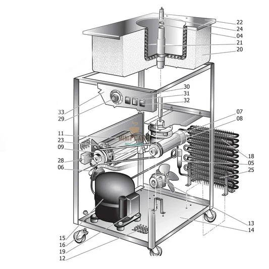 Complete Gearbox for Musso Club Zara Ice Cream Maker - MiniPCaffe.com