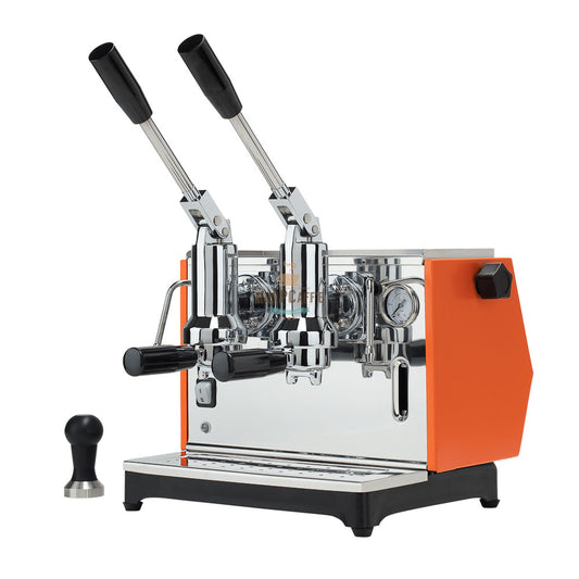 Pontevecchio Lusso Lever Espresso Machine 2 Groups Orange