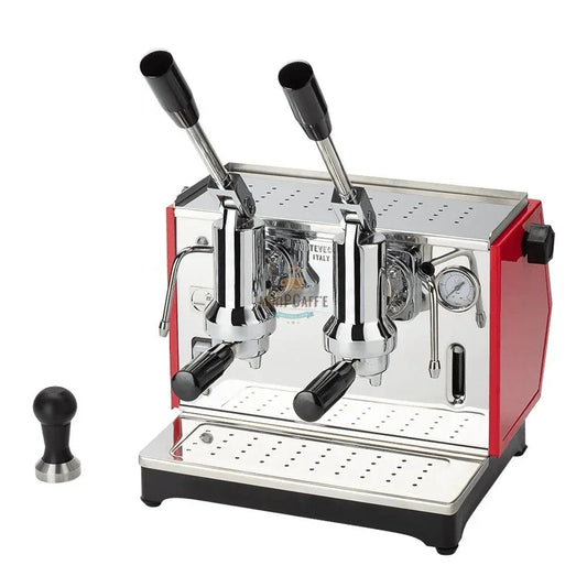 Pontevecchio Lusso 2-gruppers espressomaskine rød - MiniPCaffe.com