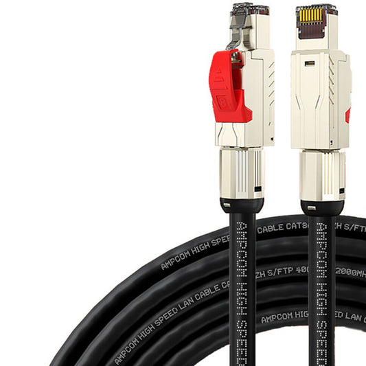 Kucing mewah 8 Ethernet LAN Cable OFC Copper 2000Mhz 40GBPs