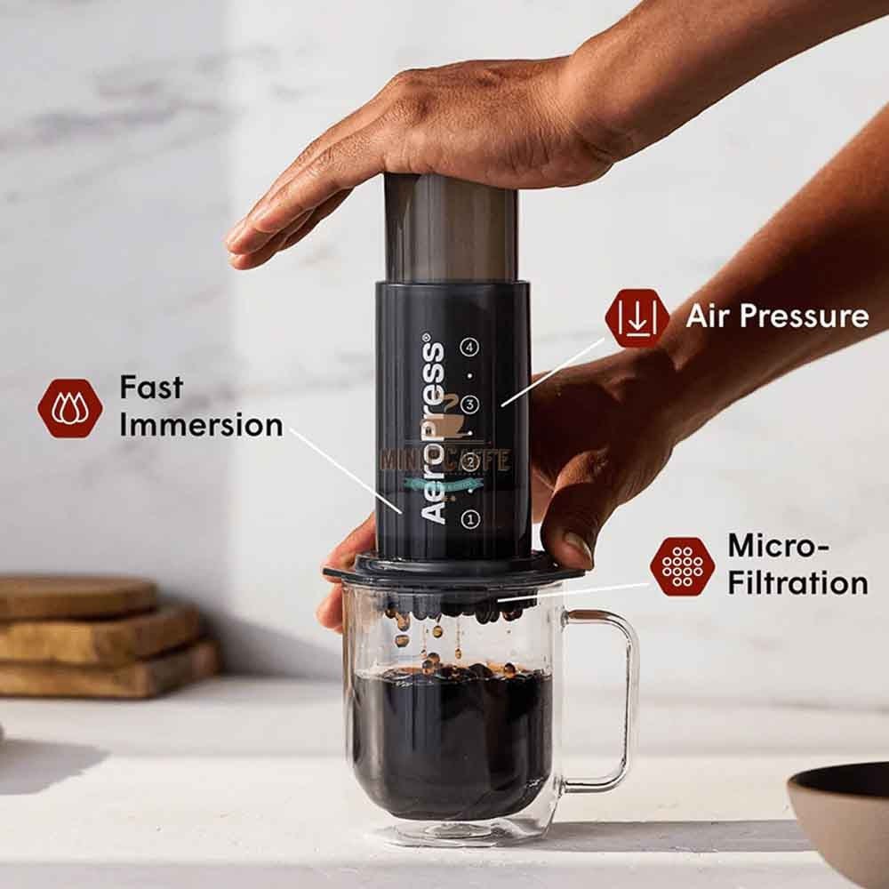 AeroPress Coffee Brewing Set with Eureka Hand Grinder - MiniPCaffe.com