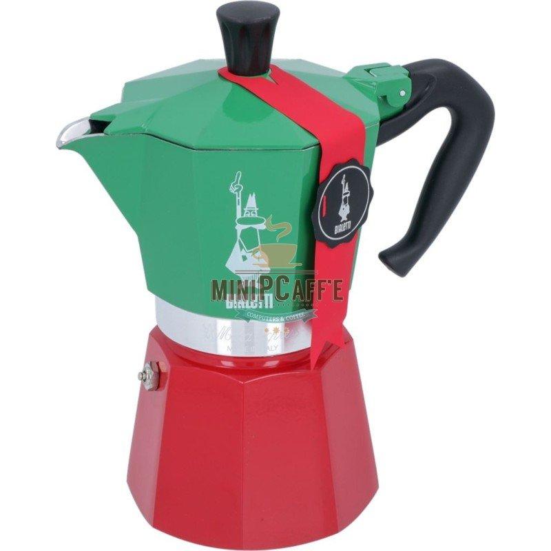 Bialetti Moka Express Tricolour 6 Cups Stovetop Moka Pot - MiniPCaffe.com