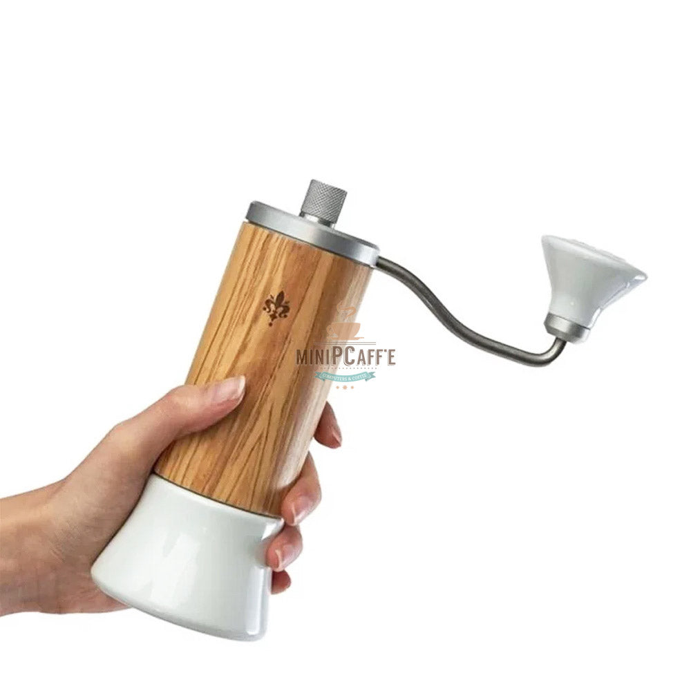 Eureka Baby Olive Wood Hand Grinder Set with Precisa Coffee Scale and Dosing Cup - MiniPCaffe.com