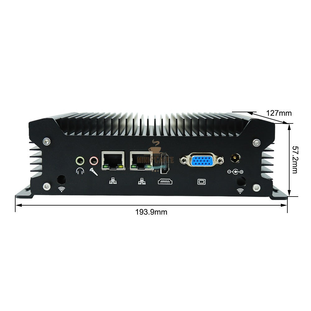 Intel i3 8145U Industrial Mini PC with 2 LAN Ports - MiniPCaffe.com