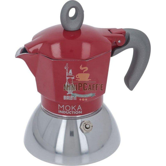 إبريق موكا بيالتي إندكشن الأحمر 2 كوب - MiniPCaffe.com