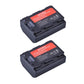 索尼相机的NP-FZ100 2电池套件和双充电器