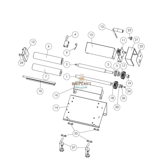 Pastaline Sfogliafacile Replacement Gear Set Assembly
