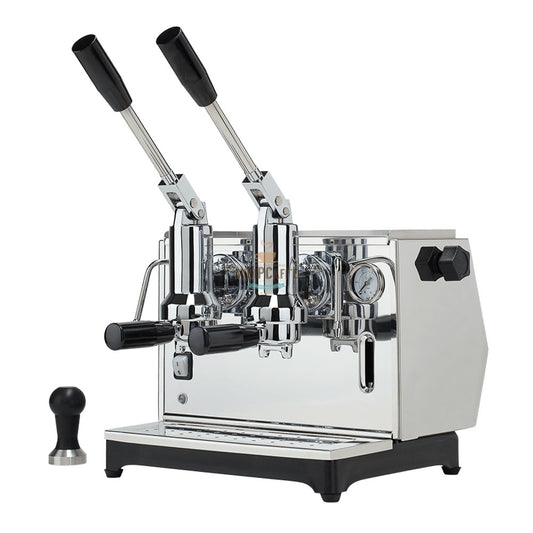 Pontevecchio Luxe Levier Machine Espresso 2 Groupes Chrome