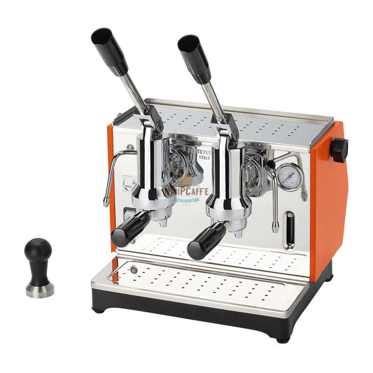 Pontevecchio Lusso Machine à Espresso à Levier 2 Groupes Orange