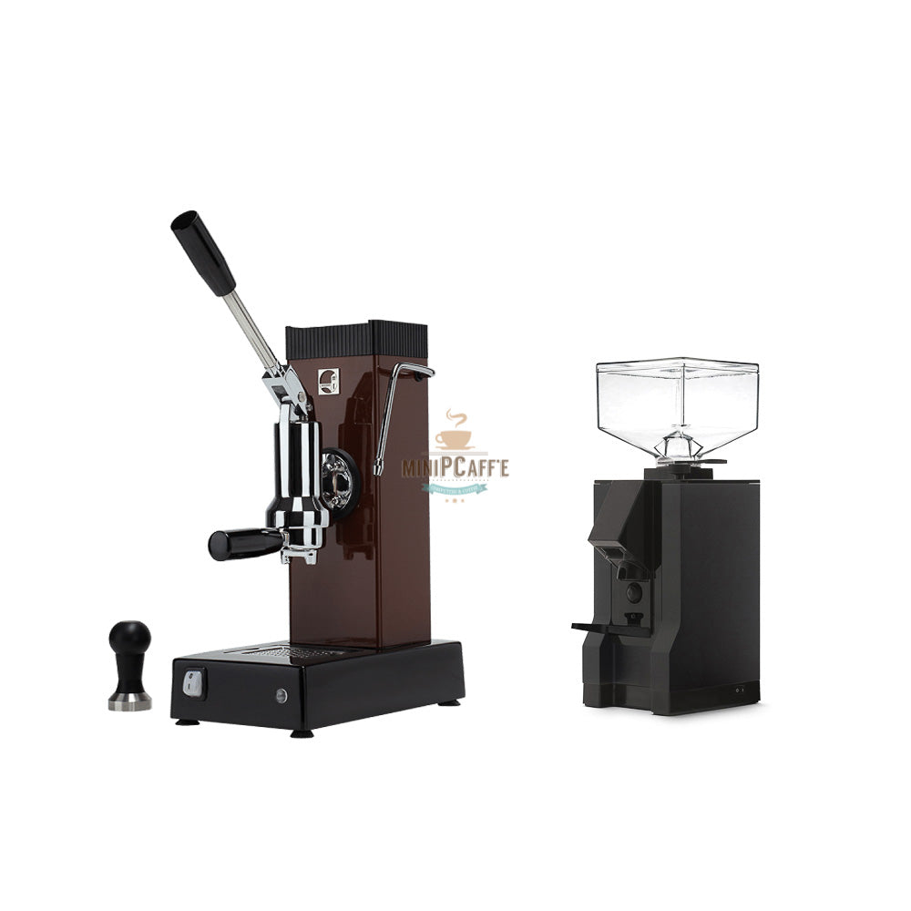 Pontevecchio Export Brown Espresso Machine and Eureka Manuale - MiniPCaffe.com