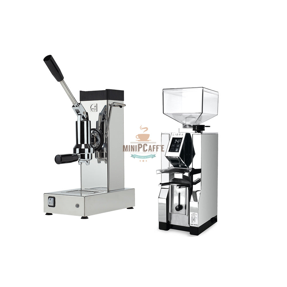 Pontevecchio Export Chrome with Eureka Libra Grinder - MiniPCaffe.com