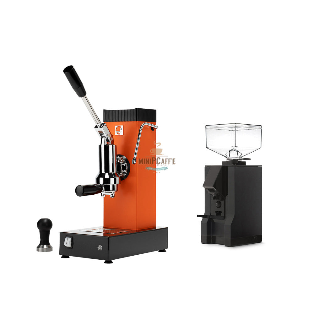 Pontevecchio Export Orange Espresso Machine and Eureka Manuale - MiniPCaffe.com