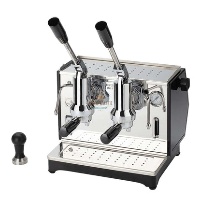 Pontevecchio Lusso 2 Groups Black Espresso Machine and Eureka Manuale - MiniPCaffe.com