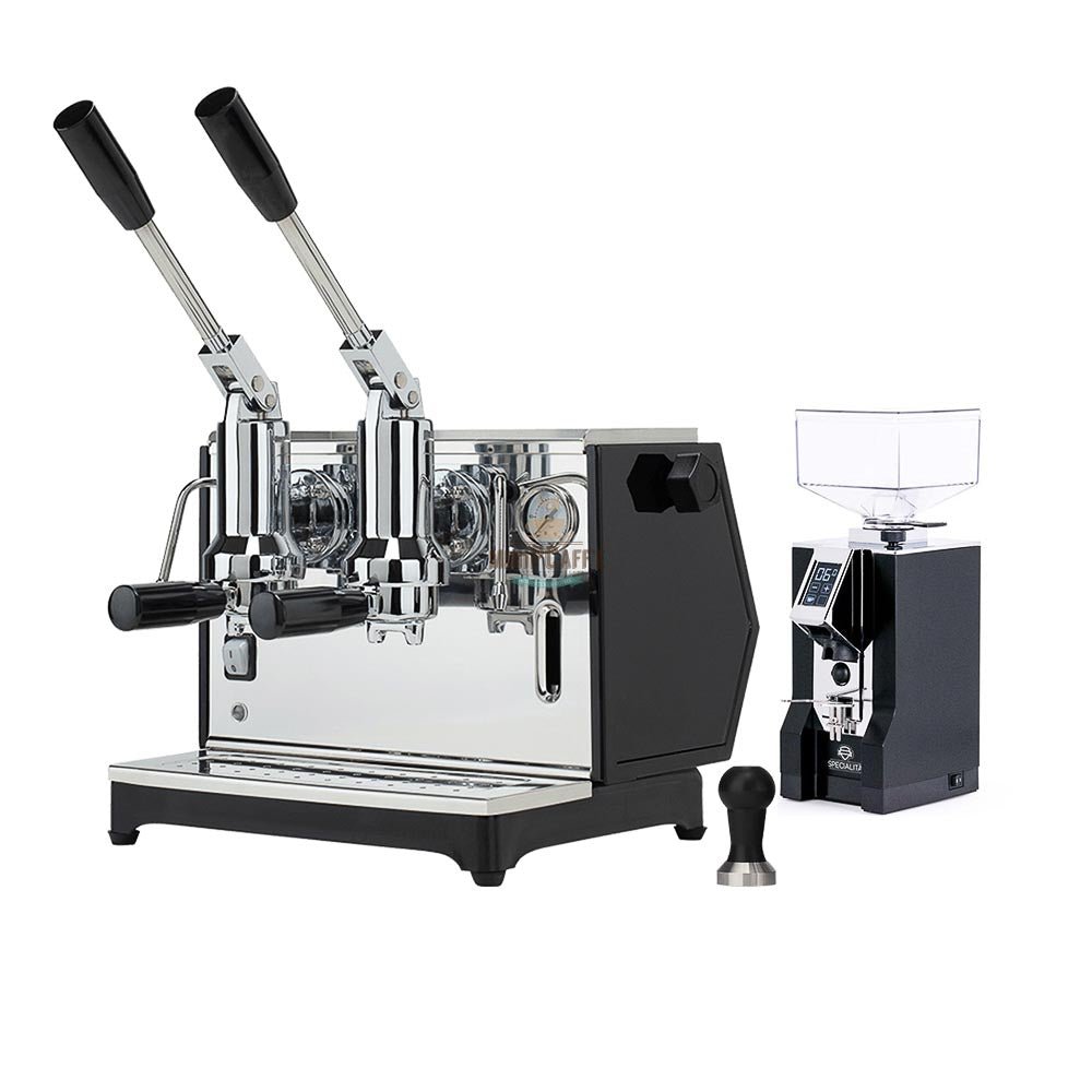 Pontevecchio Lusso 2 Groups Espresso Machine and Specialita Black - MiniPCaffe.com