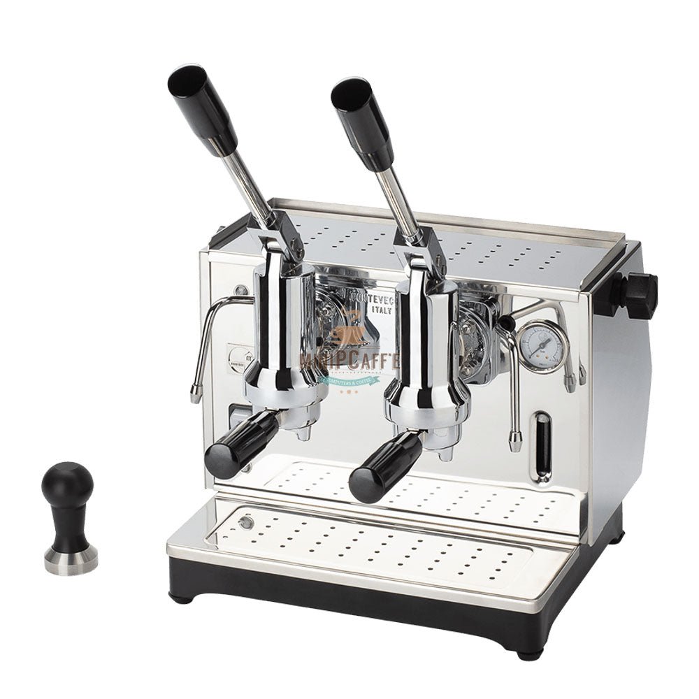 Pontevecchio Lusso 2 Groups Chrome with Eureka Manuale - MiniPCaffe.com