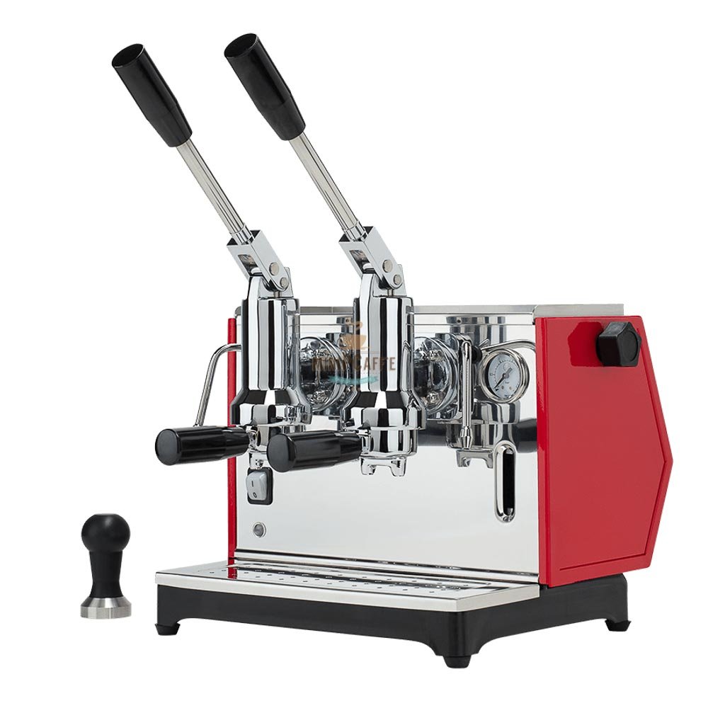 Pontevecchio Lusso Lever Espresso Machine 2 Groups Red - MiniPCaffe.com