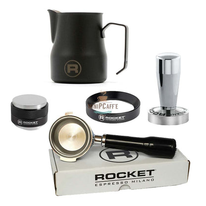 Rocket Espresso 5 Piece Black Barista Tool Set - MiniPCaffe.com