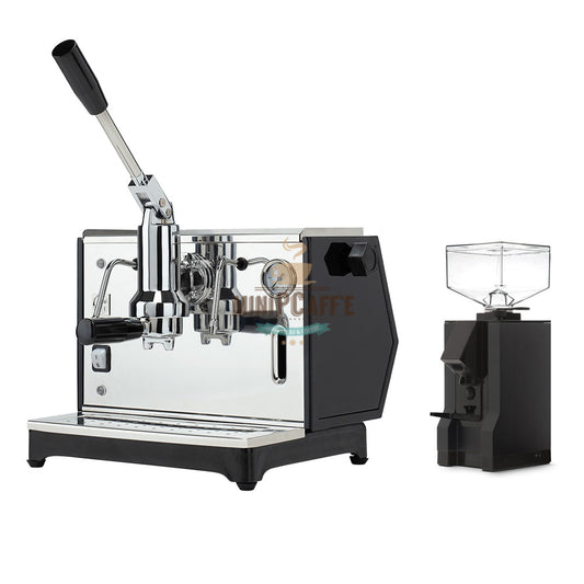 Mesin Espresso Tuas Pontevecchio Lusso dan Pengisar Manual Eureka