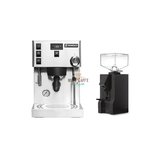 Machine à café expresso Rancilio Silvia Pro X et broyeur manuel Eureka