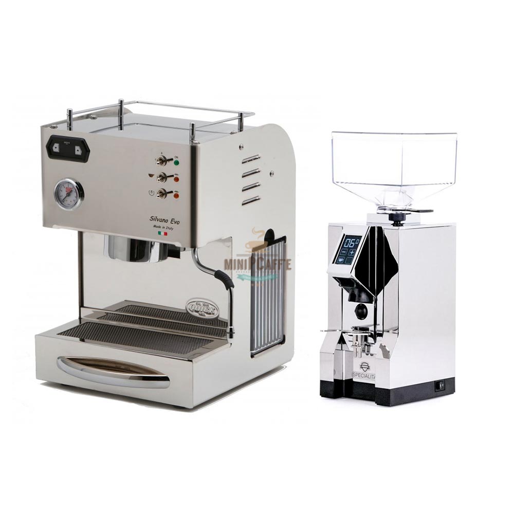 QuickMill Silvano EVO Espresso Machine and Eureka Mignon Specialita Grinder